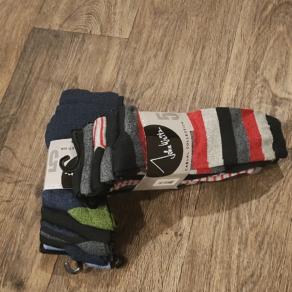 John Weitz's Men's Striped Socks - Blue, Green, Red, Gray